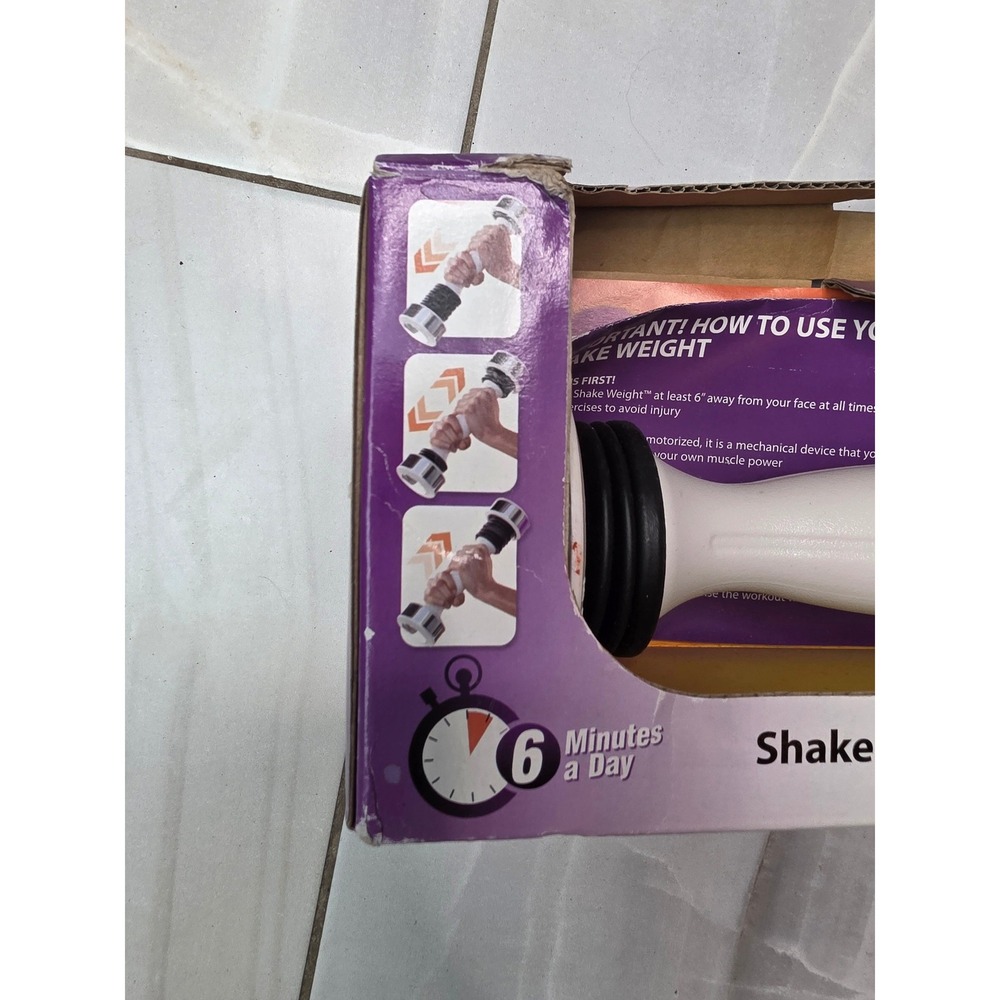 Shake Weight for Women As Seen On TV White Dynamic Inertia Dumbbell 6 Minute A4 - Picture 5 of 15